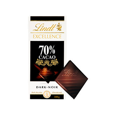 LINDT, EXCELLENCE BAR -DARK-70% CACAO, 20 x 100G