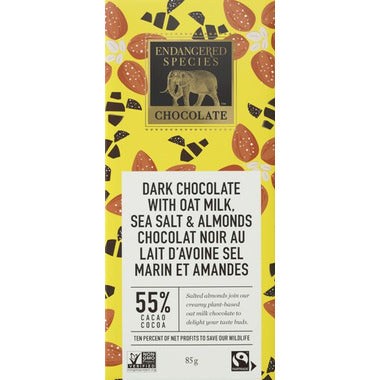 ENDANGERED SPEC, DARK CHOC W OAT MILK SEA SALT & ALMOND, 12 x 85G