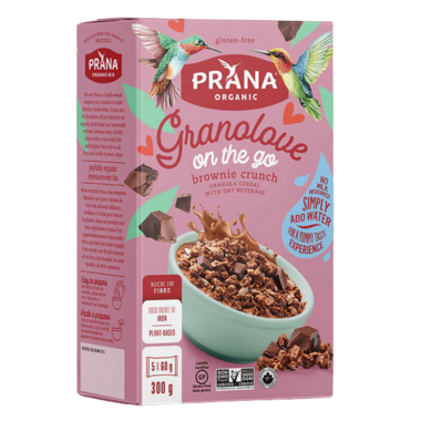 PRANA, GRANOLOVE ON THE GO - BROWNIE CRUNCH, 8 x 5X60G