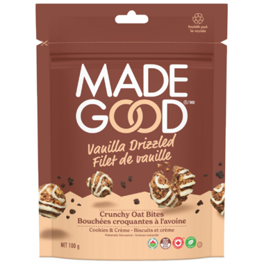 MADE GOOD, VAN DRIZ COOKIE CREME CRNCH BITE OR, 6 x 100G