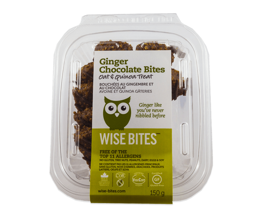 WISE BITES, GINGER CHOCOLATE, 8 x 150G