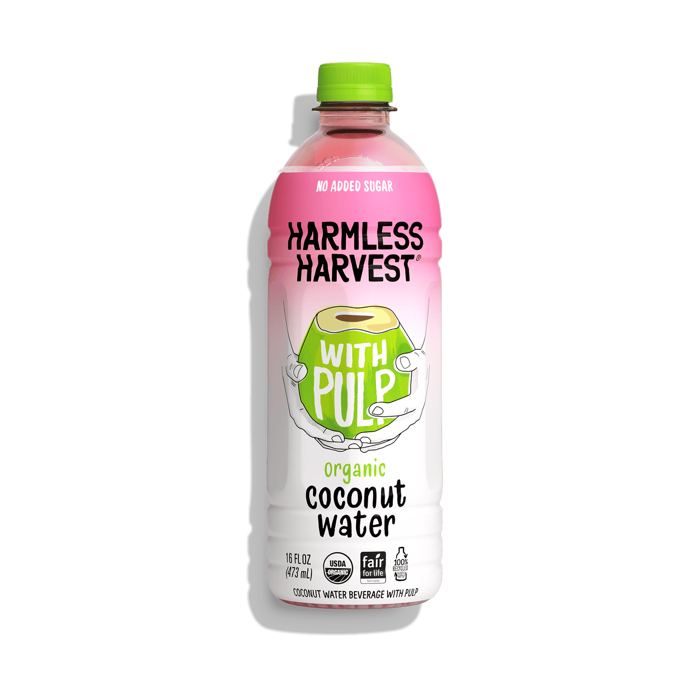 HARMLESS HARVES, COCONUT WATER WITH PULP, 6 x 473ML
