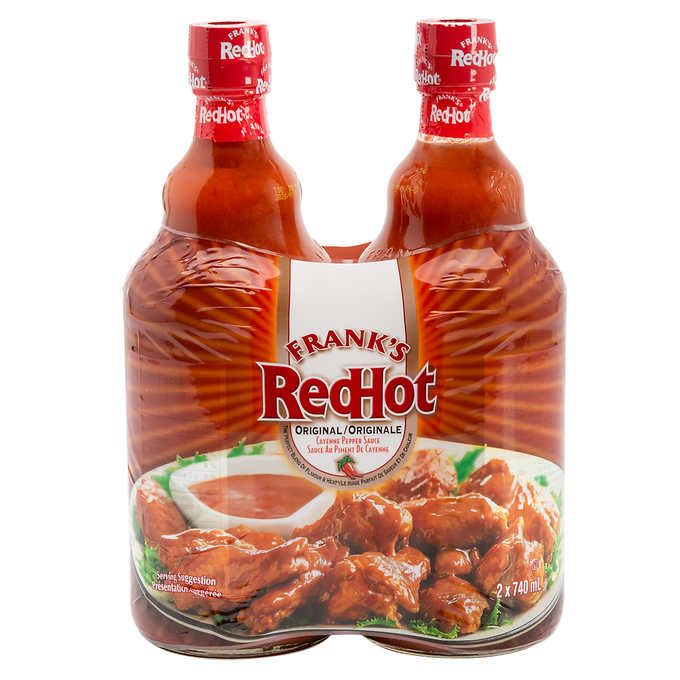 FRANKS REDHOT SAUCE CAYENNE PEPPER ORIGINAL 2 X 740ML