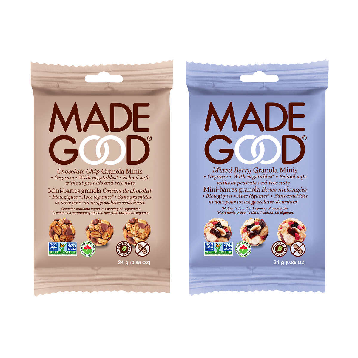MADE GOOD, ORGANIC GRANOLA MINIS, 24 X 24 G