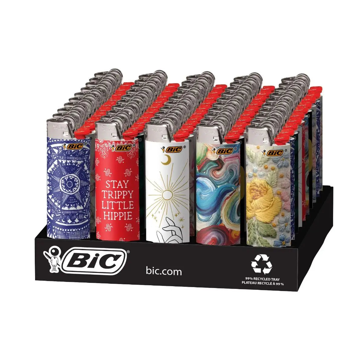 BIC MAXI LIGHTER TRAY BOHEMIAN, 50 X 1 UN
