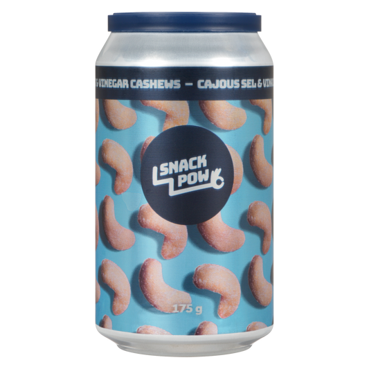 SNACK POW VINEGAR AND SALT CASHEWS, 6 X 175 G