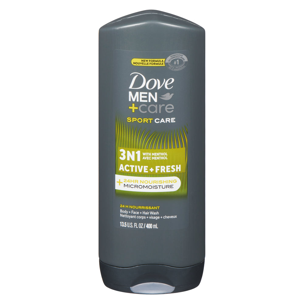 DOVE MEN BODY WASH ENERGIZE, 6 X 400 ML