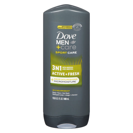 DOVE MEN BODY WASH ENERGIZE, 6 X 400 ML