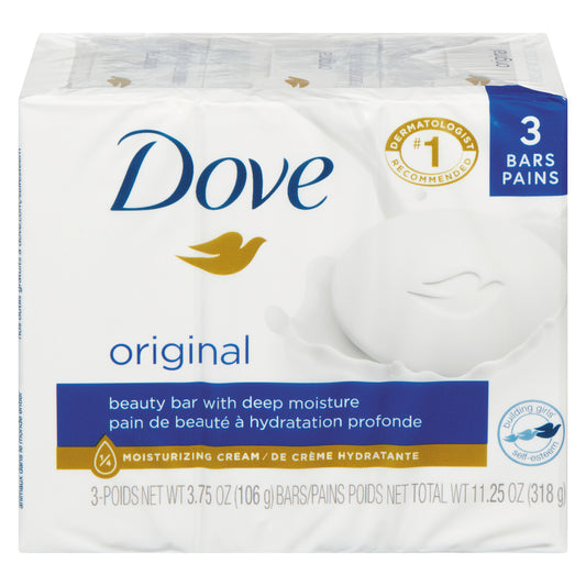 DOVE BEAUTY BAR WHITE, 18 X 3 X 106 G