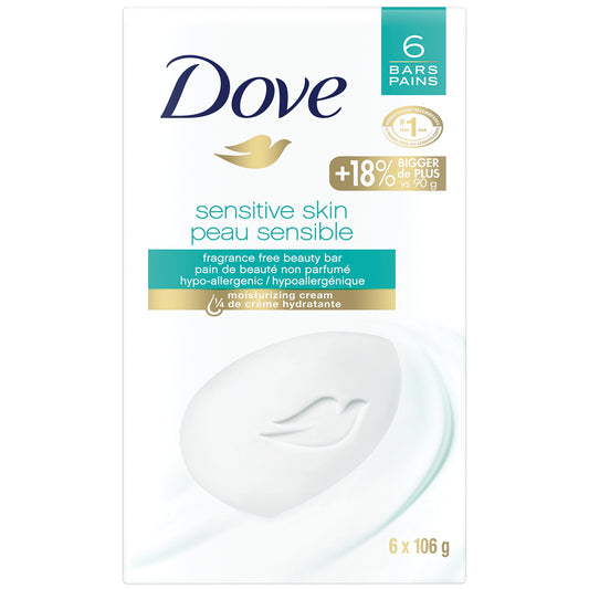 DOVE BEAUTY BAR SENSITIVE SKIN, 12 X 6 X 106.17 G