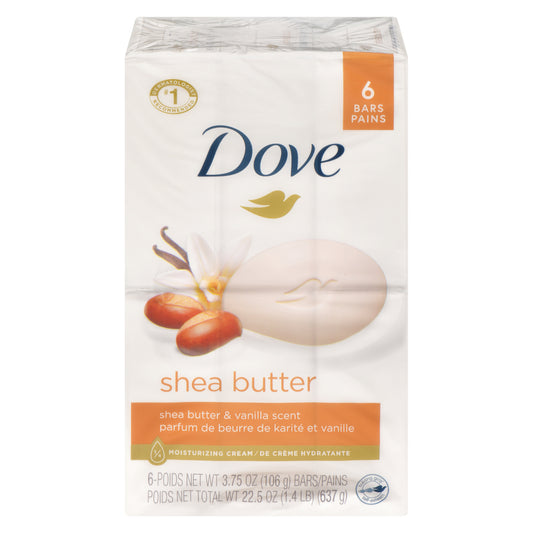 DOVE BEAUTY BAR SHEA BUTTER, 12 X 6 X 106.17 G