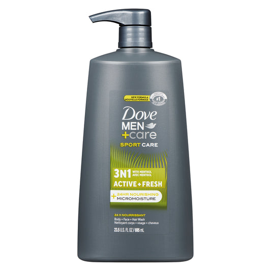 DOVE MEN+CARE BODY WASH COOL FRESH ACTIV, 4 X 695 ML