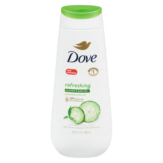 DOVE CUCUMBER & GREEN TEA NOURISHING BODY WASH, 6 X 325 ML