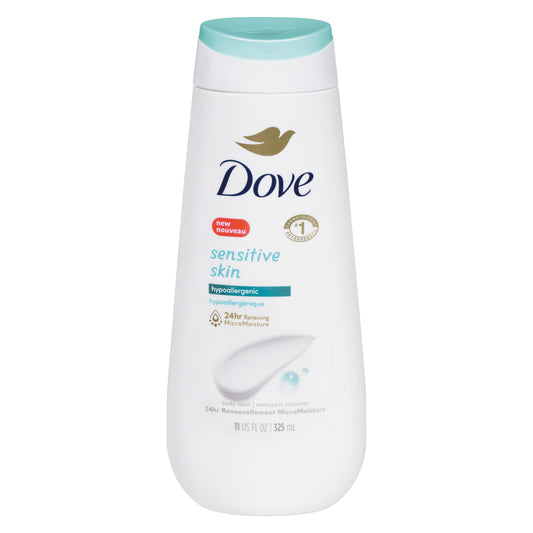 DOVE SENSITIVE SKIN NOURISHING BODY WASH, 6 X 325 ML
