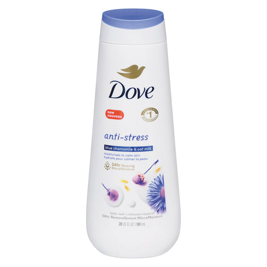 DOVE BODY WASH BLUE LOTUS & CAMOMILE, 4 X 591 ML