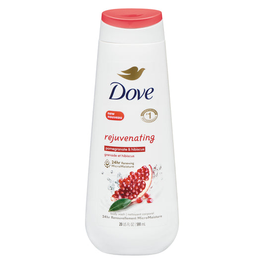 DOVE BODY WASH POMEGRANATE & HIBISCUS, 4 X 591 ML