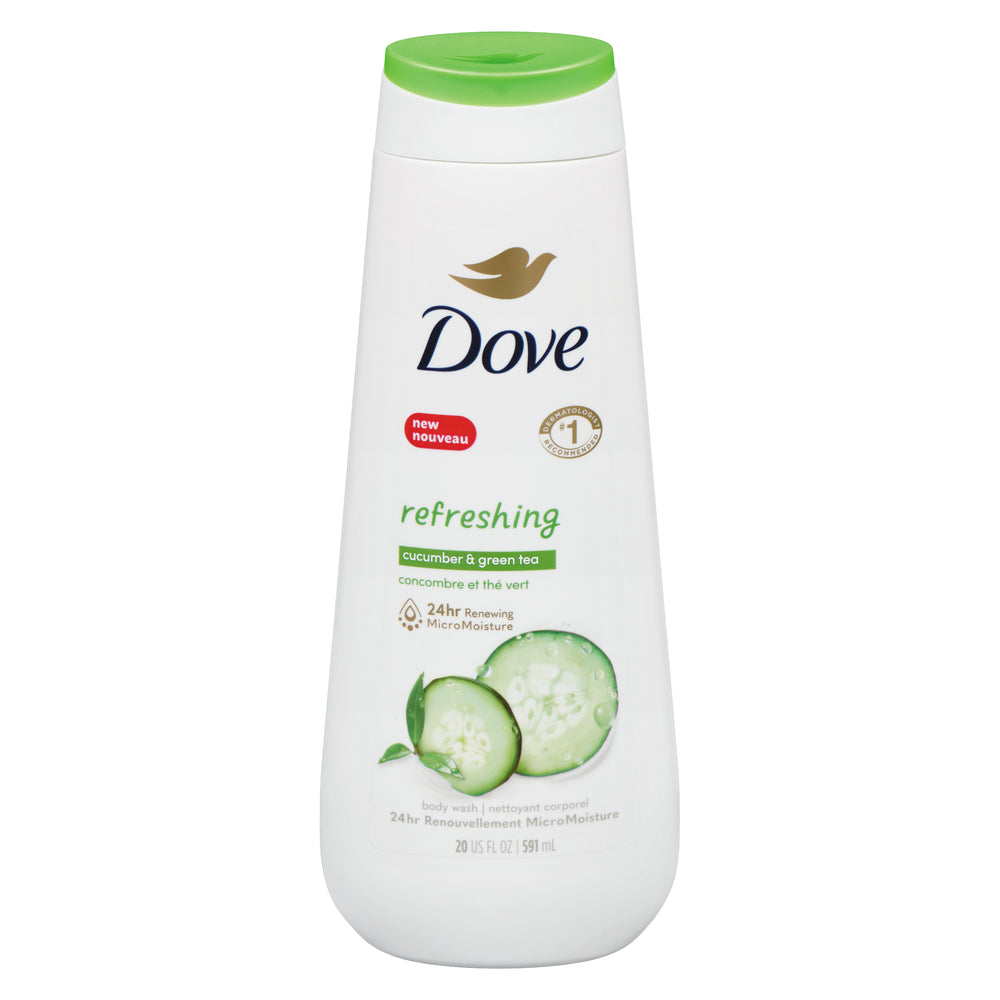 DOVE HYDRATING FRESH GEL BODY WASH, 4 X 591 ML