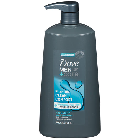 DOVE MEN+CARE BODY AND FACE WASH CLEAN COMFORT, 4 X 695 ML