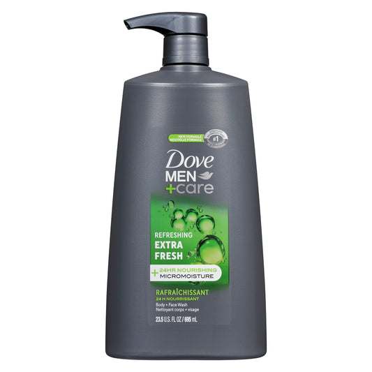DOVE ULTIMATE FRESH FOR MEN BODY WASH PUMP, 4 X 695 ML
