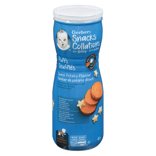 GERBER SWEET POTATO PUFFS, 6 X 42 G