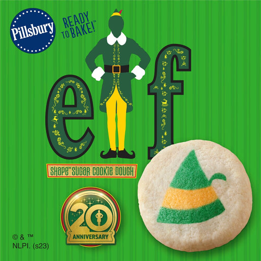 PILLSBURY ELF-SHAPED SUGAR COOKIE DOUGH, 12 X 260 G
