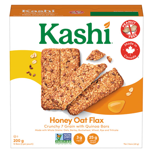 KASHI QUINOA HONEY OAT CRUNCH BARS, 12 X 10 X 20 G