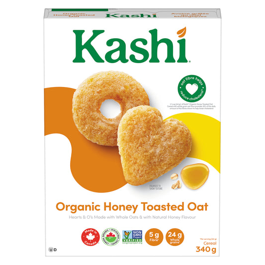KASHI ORGANIC HONEY & OAT CEREAL, 12 X 340 G