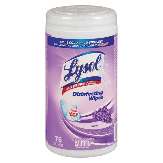 LYSOL DISINFECTANT WIPES LAVENDER, 6 X 75 UN