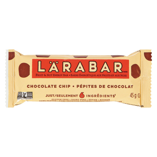LARABAR CHOCOLATE CHIP ENERGY BAR, 16 X 45 G