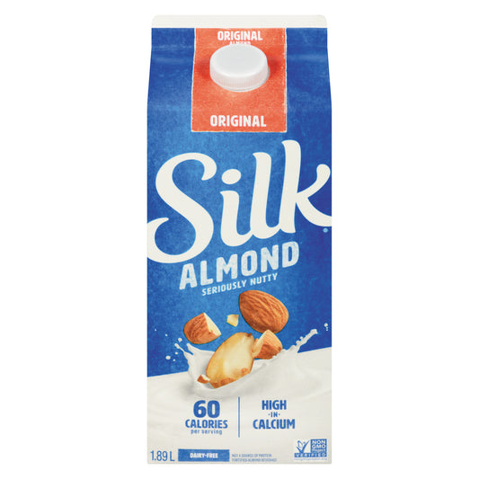 SILK ALMOND ORIGINAL DRINK, 6 X 1.89 L
