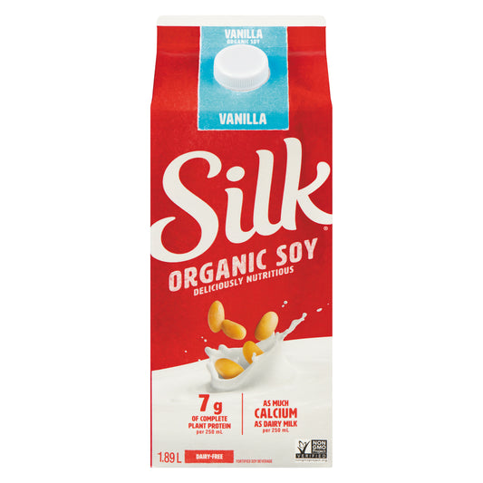 SILK VANILLA SOY MILK, 6 X 1.89 L