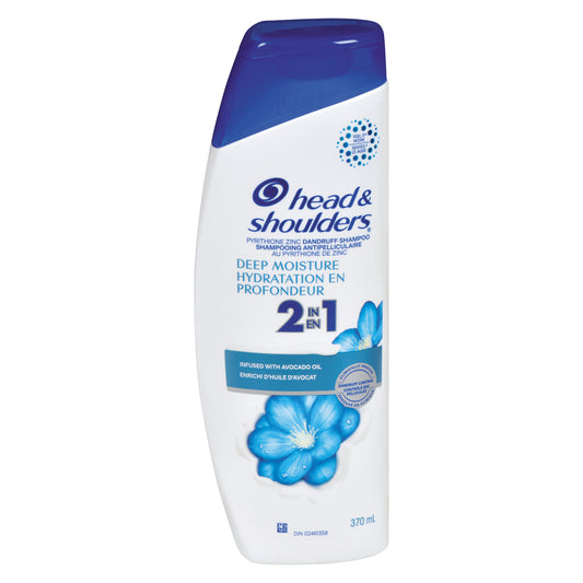 HEAD & SHOULDERS 2-IN-1 DEEP RINSE SHAMPOO 370 ML, 6 X 370 ML