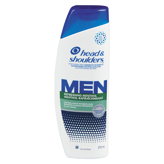 HEAD & SHOULDERS REFRESHING MENTHOL SHAMPOO, 6 X 370 ML