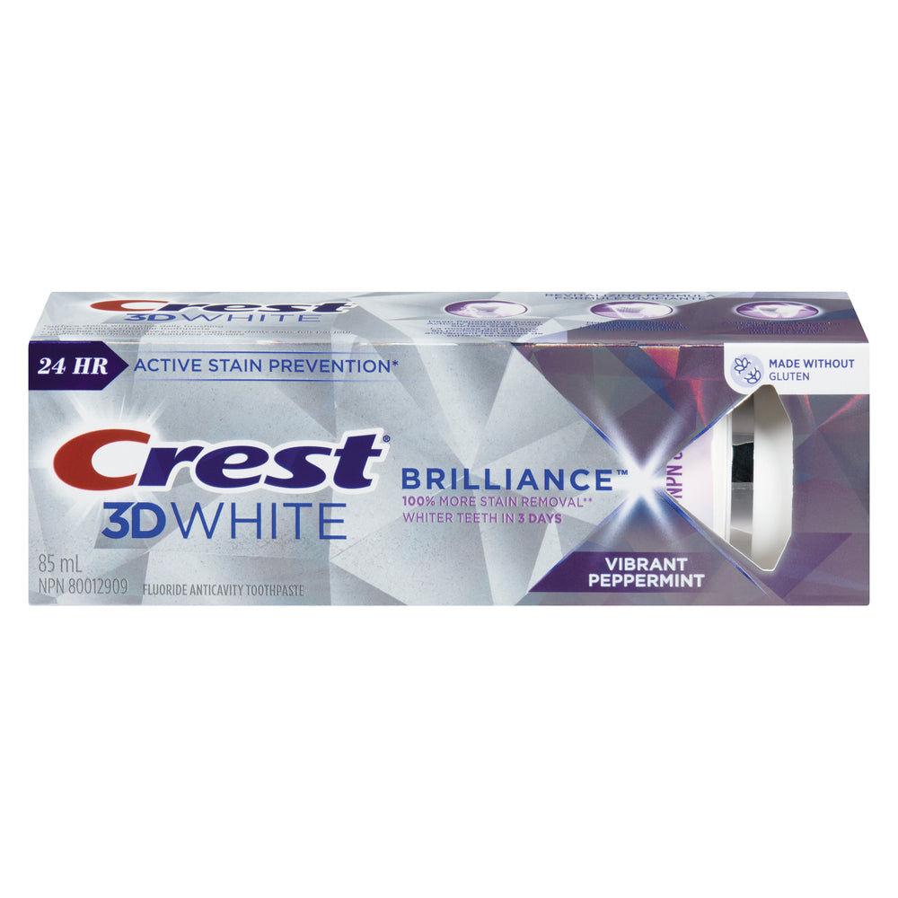 CREST TOOTHPASTE 3D WHITE BRILLIANT MINT 12, 12 X 85 ML