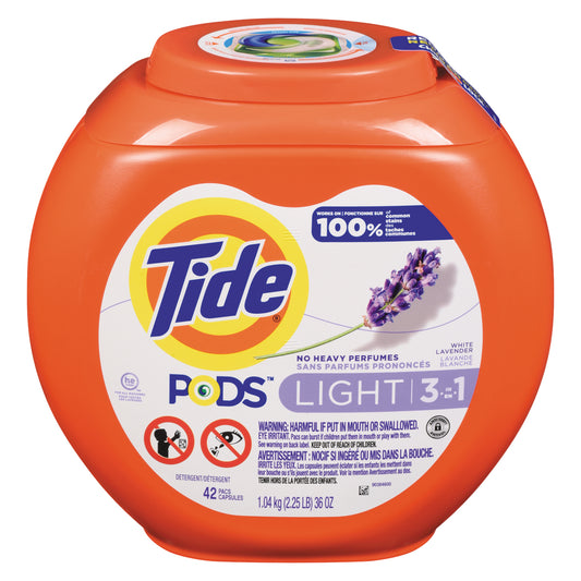 TIDE LIQUID PODS WHITE LAVENDER 42 UNITS, 4 X 1.04 KG