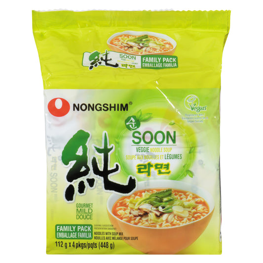 NS SOON NOODLE SOUP WITH NOODLES AND VEGETABLES, 8 X 448 G