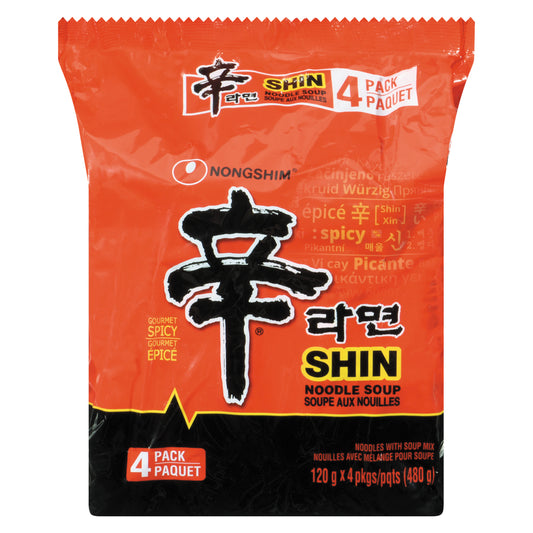 NONGSHIM SHIN RAMYUN NOODLES, 4 X 480 G