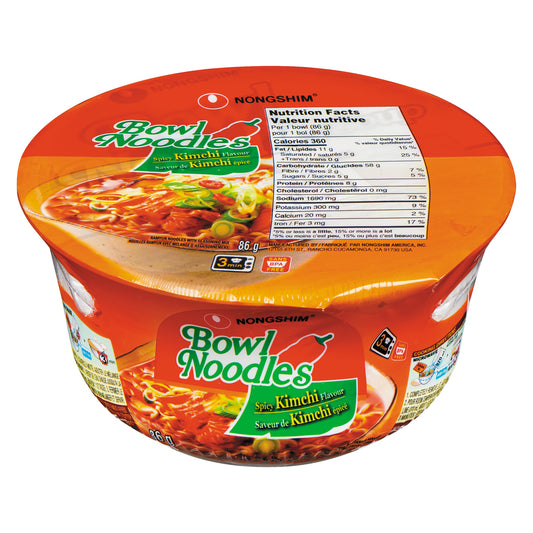 NS KIMCHI NOODLE BOWL, 12 X 86 G