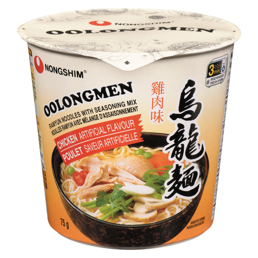 NONGSHIM OOLONGMEN CHICKEN NOODLE SOUP, 6 X 75 G