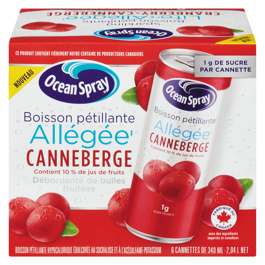 OCEAN SPRAY CRANBERRY LIGHT, 4 X 6 X 340 ML