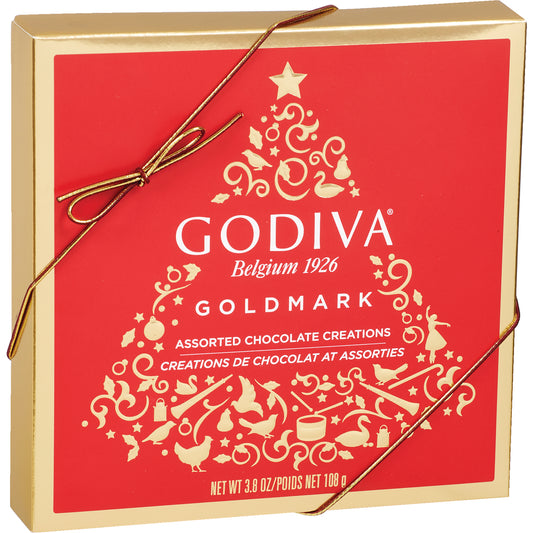 GODIVA CHOCOLATE GIFT BOX CHRISTMAS 9 PCS, 6 X 108 G