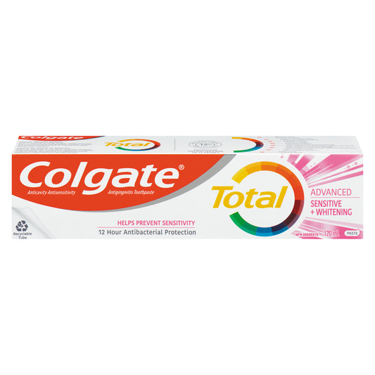 COLGATE TOTAL ADVANCED SENSITIVE WHITENING, 24 X 120 ML