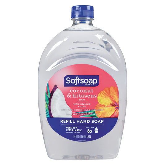 SOFTSOAP COCONUT HIBISCUS REFILL, 6 X 1.47 L