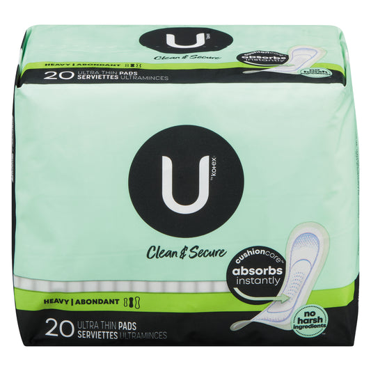 U BY KOTEX ULTRA THIN LONG SERV, 8 X 20 UN