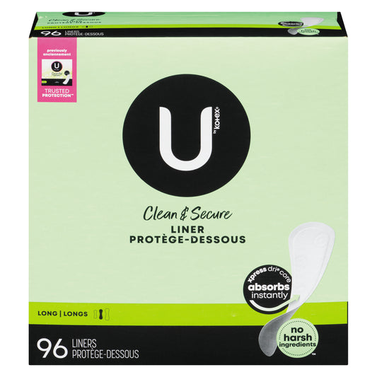 U BY KOTEX LONG SECURITY PADS, 4 X 96 UN