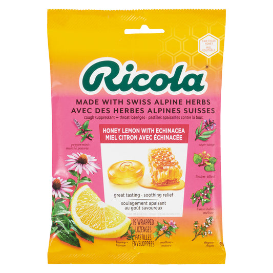RICOLA ECHINACEA HONEY LOZENGES, 8 X 19 UN