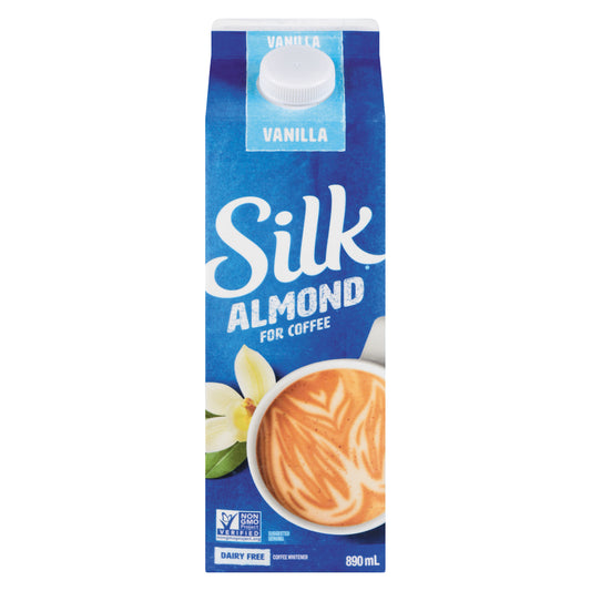 SILK ALMOND VANILLA COFFEE CREAMER, 12 X 890 ML