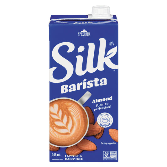 SILK ALMOND BARISTA ORIGINAL BEVERAGE, 6 X 946 ML