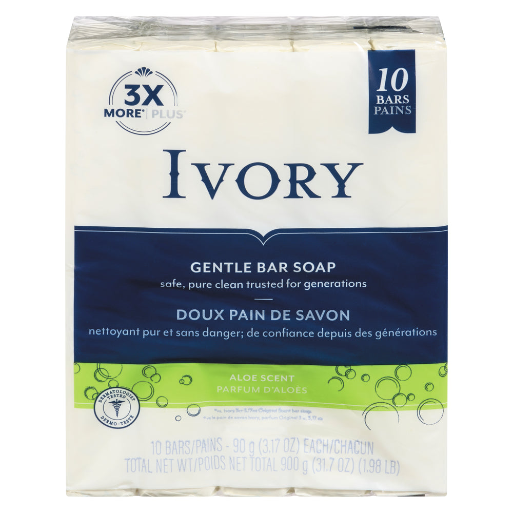 IVORY ALOE BAR SOAP, 12 X 900 G