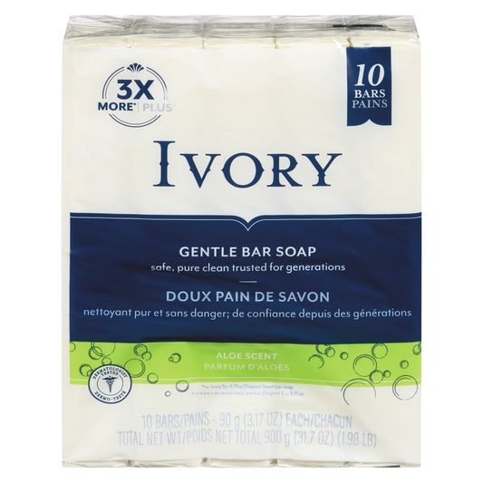 IVORY ALOE BAR SOAP, 12 X 900 G
